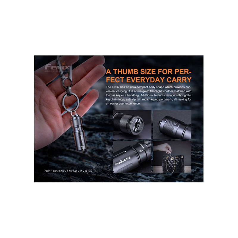 Linterna Fenix E02R 200l