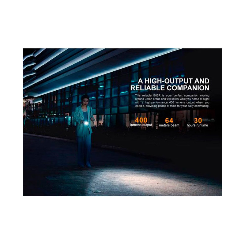 Baterka Fenix Mini Linterna EDC E05R 400