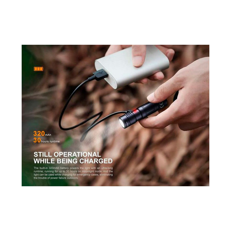 Baterka Fenix Mini Linterna EDC E05R 400