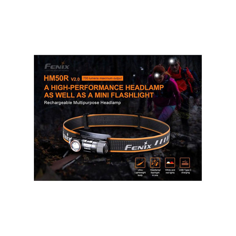 Prožektorius ant galvos Fenix Hm50r V2.0 700 Lu
